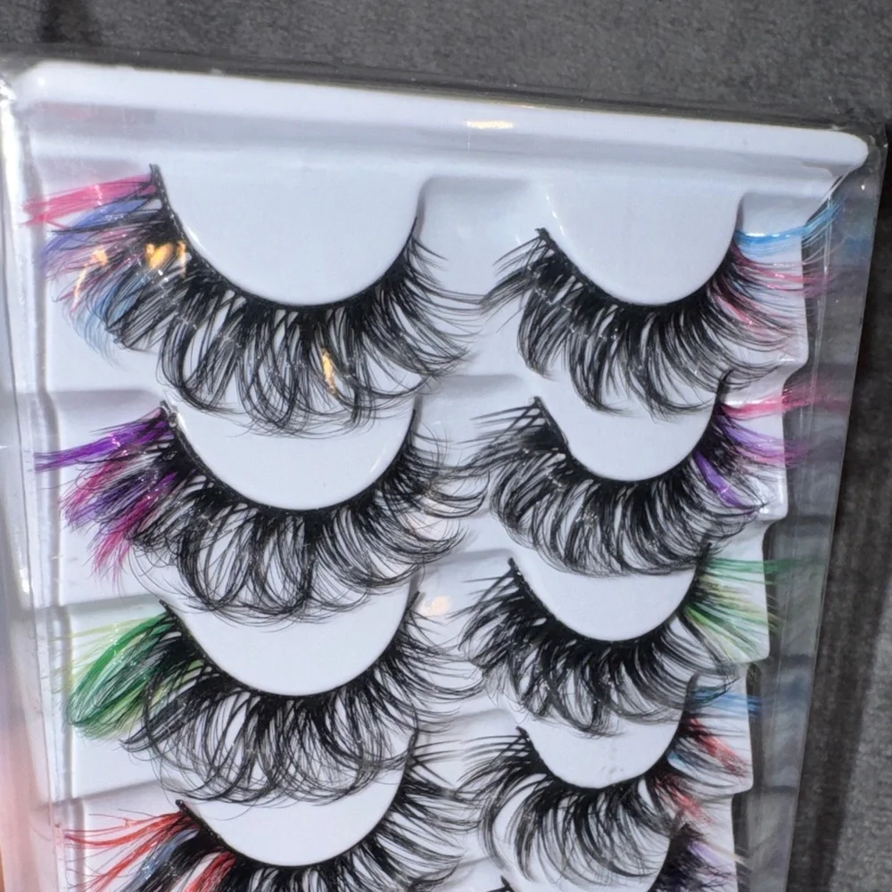 7 Pair Multicolor False Eyelash Set – New Sealed - Picture 8 of 12